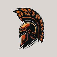 Spartan Helmet Mascot Logo Vectot Illustrtion eps 10 vector