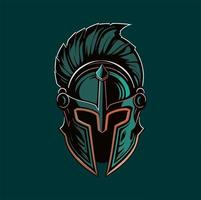 Spartan Helmet Mascot Logo Vectot Illustrtion eps 10 vector