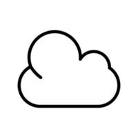 Isolated Sign of Cloud Drawn with Thin Line. It can be used for sites, weather forecasts, articles, books, interfaces and various design vector