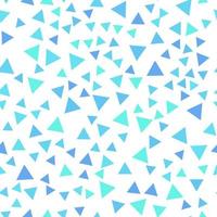 Geometric seamless pattern of small blue and turquoise triangles for textile, paper and other surfaces vector