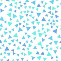 Geometric seamless pattern of small blue and turquoise triangles for textile, paper and other surfaces vector