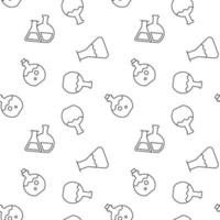 Seamless vector repeating pattern of laboratory bulbs. It can be used for web sites, apps, clothes, covers, banners etc