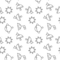 Seamless vector repeating pattern of The Moon, star, sun, radar. It can be used for web sites, apps, clothes, covers, banners etc