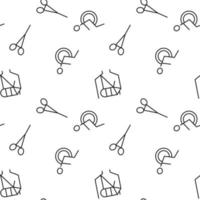 Seamless pattern of injury, wheelchair, surgery scissors. Suitable for shops, web sites and applications, media, backgrounds vector