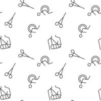 Seamless pattern of injury, wheelchair, surgery scissors. Suitable for shops, web sites and applications, media, backgrounds vector