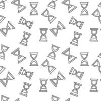 Seamless vector monochrome pattern of hourglasses for covers, shops, wrappers, sites, apps