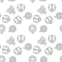 Vector seamless pattern of map, globe, algorithm on white background. It can be used for printing on various surfaces