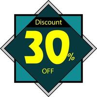 30 percent discount vector sign icon Sale symbol Special offer label