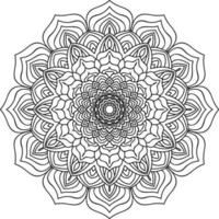 mandala de encaje papel mantelito decorativo flor, decorativo copo de nieve, en relieve modelo Arábica ornamento, indio ornamento vector