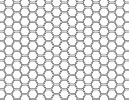 eamless black and white pattern with hexagon vector