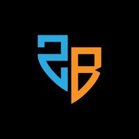 zb resumen monograma logo diseño en negro antecedentes. zb creativo iniciales letra logo concepto. vector