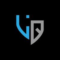 LQ abstract monogram logo design on black background. LQ creative initials letter logo concept. vector
