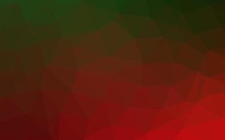 Dark Green, Red vector triangle mosaic texture.