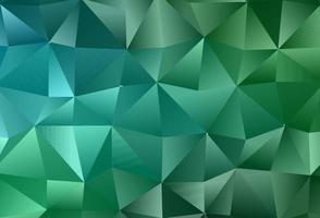Telón de fondo abstracto de polígono de vector azul oscuro, verde.