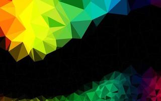Dark Multicolor, Rainbow vector polygon abstract backdrop.