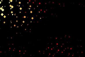 Dark red vector template with crystals, circles, squares.