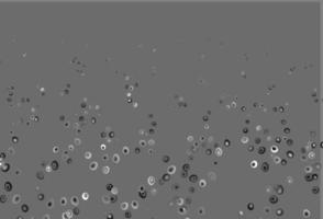 Light Silver, Gray vector background with bubbles.