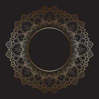 Elegant background with gold mandala circular frame vector