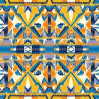 moroccan style ethnic pattern with IKAT style design vector