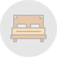 Double Bed Vector Icon Design