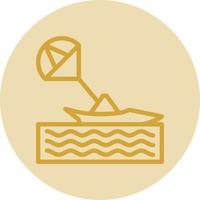 Parasailing Vector Icon Design