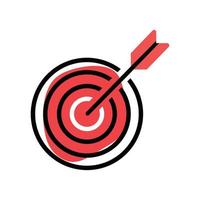 target red  with arrow Monoline vector