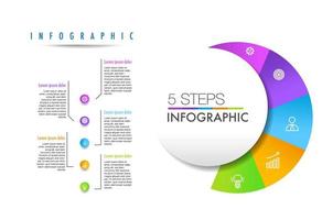 Infographic template for business 6 Steps processes modern Timeline chart with table, and presentation business can be used for worldwide business concept vector