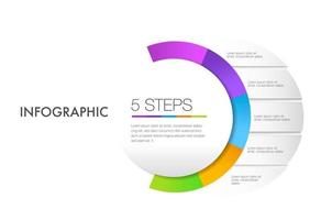 infografía modelo para negocio 5 5 pasos procesos moderno cronograma gráfico con mesa, y presentación negocio lata ser usado para en todo el mundo negocio concepto