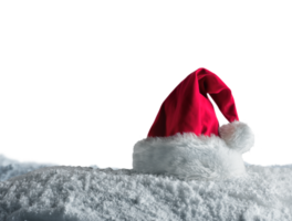 Christmas background of  santa claus hat over the snow png