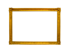 Decorative gold vintage frame for photo and painting png