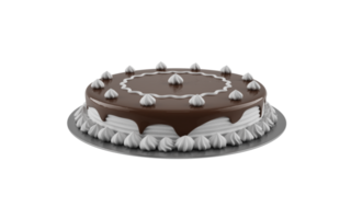imagen de un hermosa chocolate pastel decorado con crema png