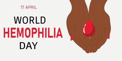 Hemophilia day horizontal banner. vector