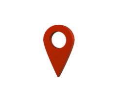 Red gps pointer symbol. satellite navigator for driver png