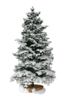 3d rendering of a christmas tree full of snow png