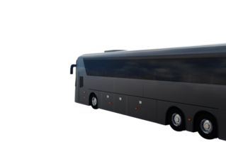 veículo Preto ônibus para passageiro transporte. conceito do transporte png