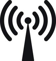 Wireless and wifi icon or wi-fi icon sign for remote internet access. vector