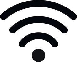 Wireless and wifi icon or wi-fi icon sign for remote internet access. vector