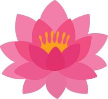 Pretty pink water lily or lotus flower vector