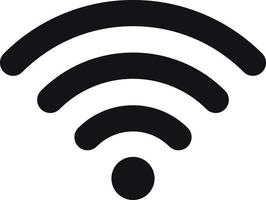 Wireless and wifi icon or wi-fi icon sign for remote internet access. vector