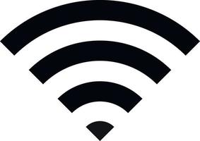Wireless and wifi icon or wi-fi icon sign for remote internet access. vector