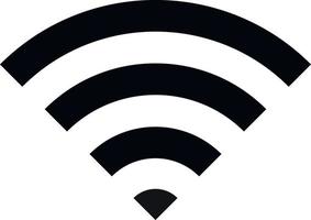 Wireless and wifi icon or wi-fi icon sign for remote internet access. vector