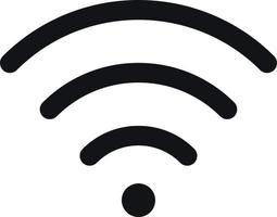 Wireless and wifi icon or wi-fi icon sign for remote internet access. vector
