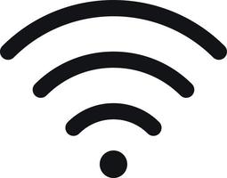 Wireless and wifi icon or wi-fi icon sign for remote internet access. vector