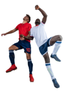 Soccer  player play with soccerball during a football match png