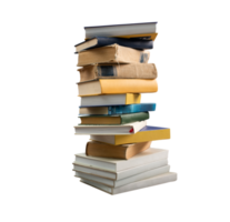 Pile of stacked books. concept of culture and knowledge png