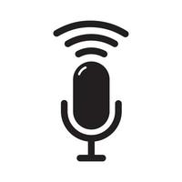 Microphone Icon isolated vector illustration.