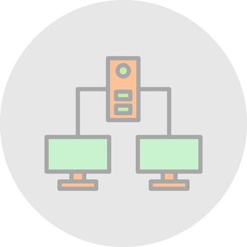 diseño de icono de vector de redes informáticas