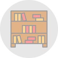 Bookshelf Vector Icon Design