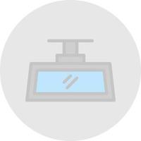 Rearview Mirror Vector Icon Design