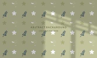 Cute Attractive Hand Drawn Flower Pattern Background Simple Elegant Cream Pastel EPS 10 vector